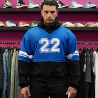 Hoodie Football Blue